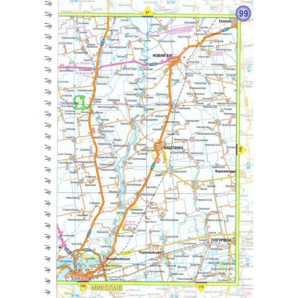 Україна. Атлас автомобільних шляхів, М 1:500 000 (м'яка обкладинка, на спіралі)