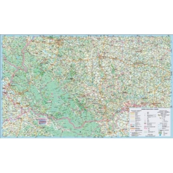 Карта автошляхів. Україна. Захід, М 1:500 000