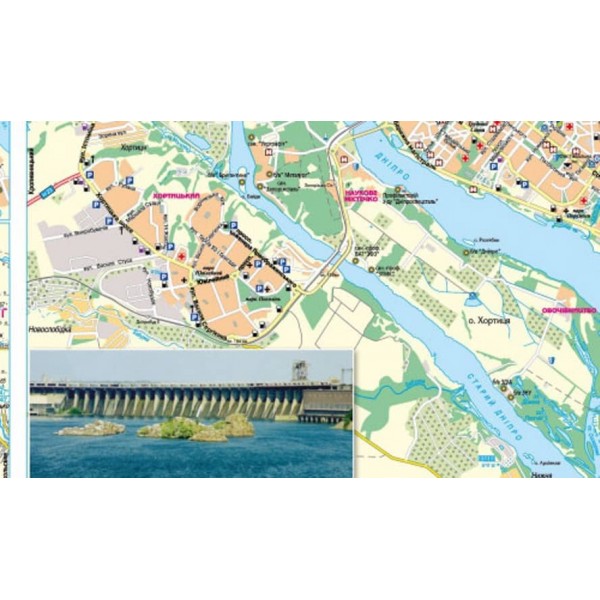 Карта автошляхів. Запорізька область, М 1:250 000