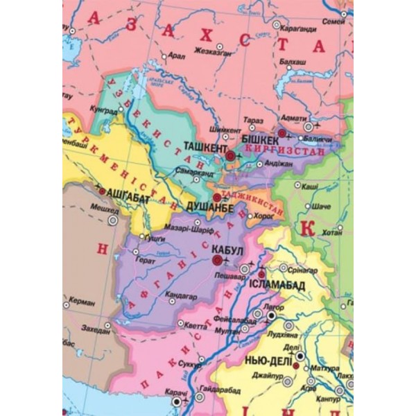 Євразія. Політична карта, М 1:10 000 000