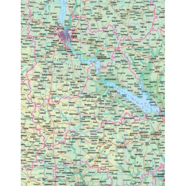 Україна. Загальногеографічна карта, М 1:1 500 000