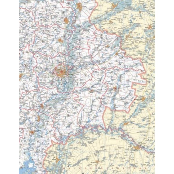 Полтавська область. Політико-адміністративна карта, М 1:320 000