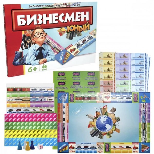 Настільна гра Strateg «Юний бізнесмен» російською мовою (331)