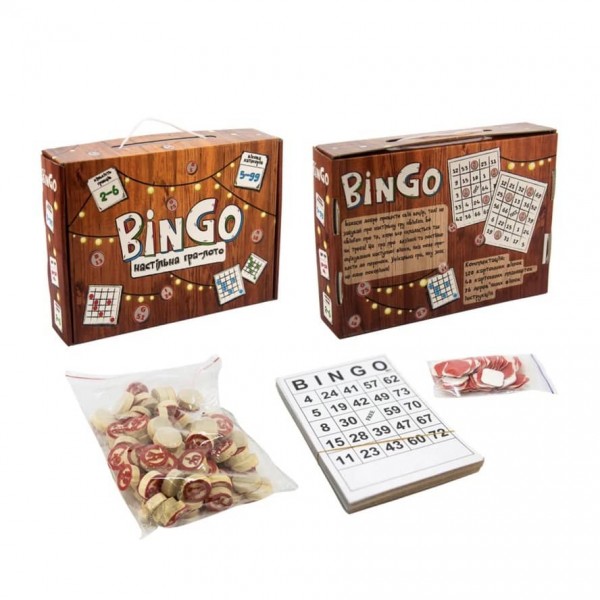 Настільна гра Strateg «Лото BinGo» українською мовою (30757)